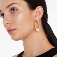 Vorschau: Round Vibe - Creolen - 18k vergoldet