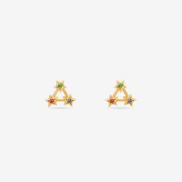 Vorschau: Rainbow Star - Ohrstecker - 14k Gold