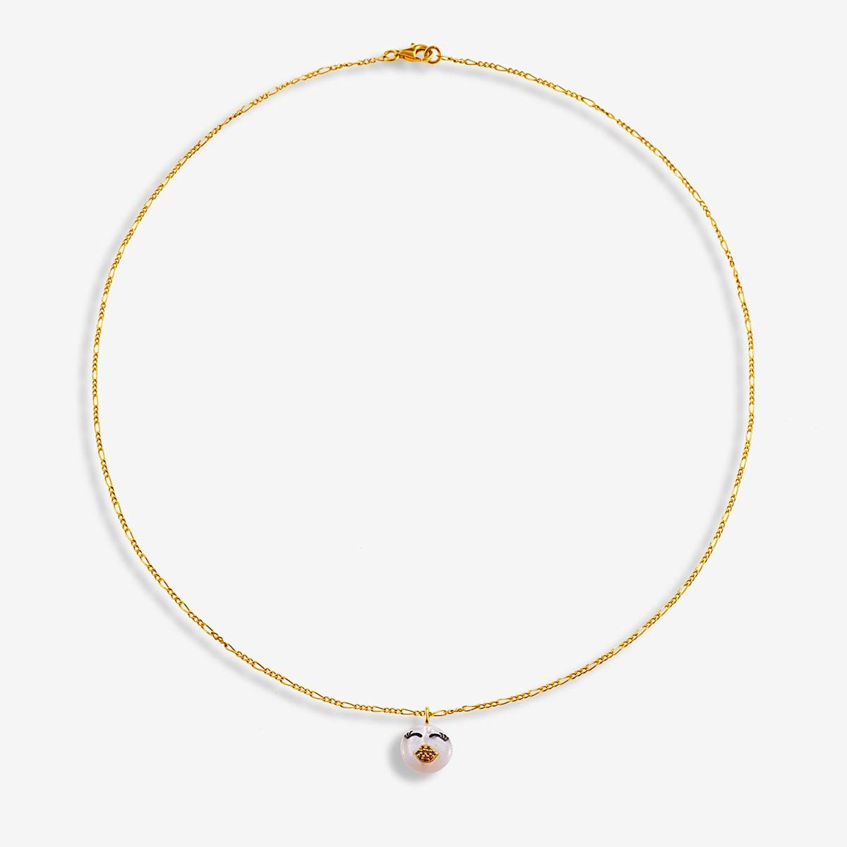 Rebel Lovely Necklace - Halsketten - Weiß - 18k vergoldet