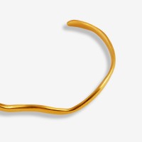 Vorschau: Curves Bracelet Goldplated - Armreifen - 22k vergoldet
