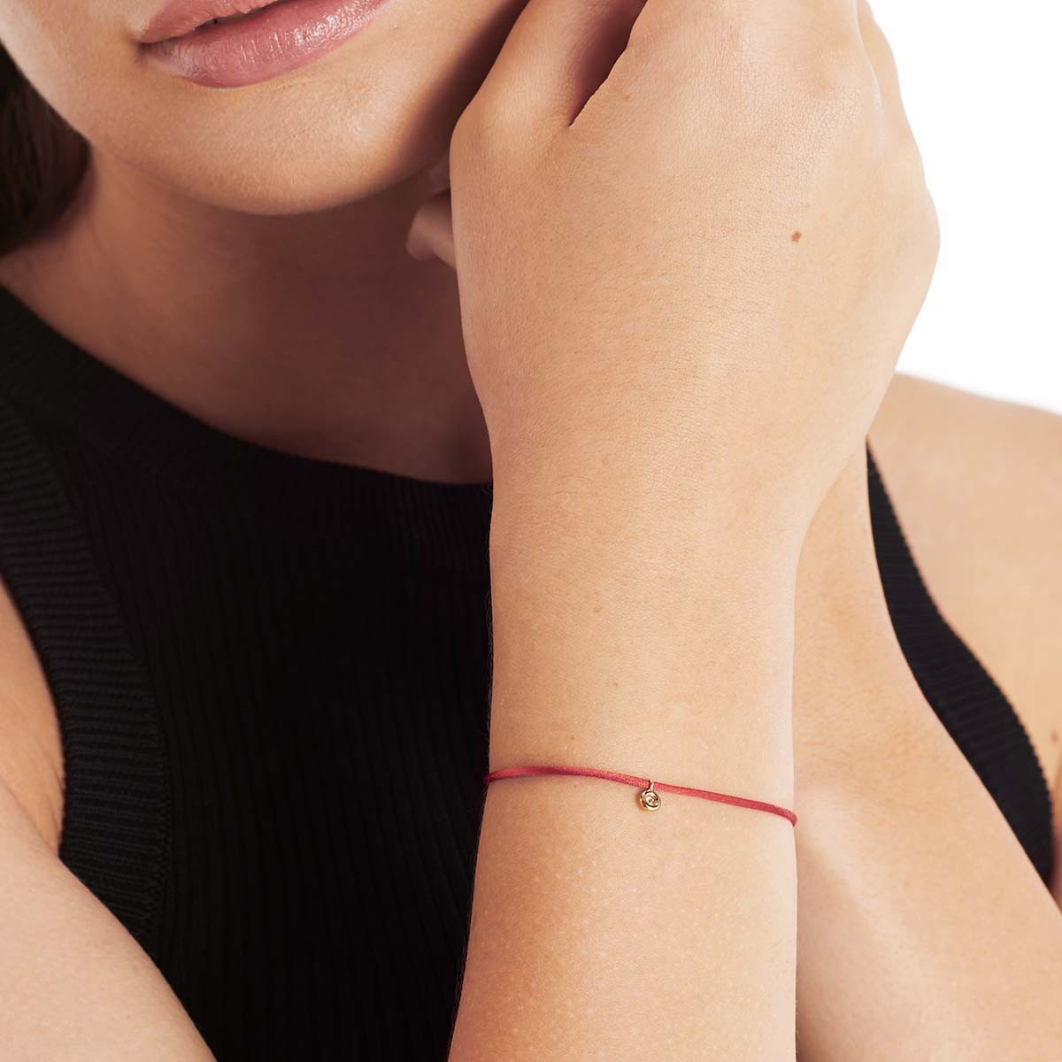 The Good One red - Armband - 18k Gelbgold