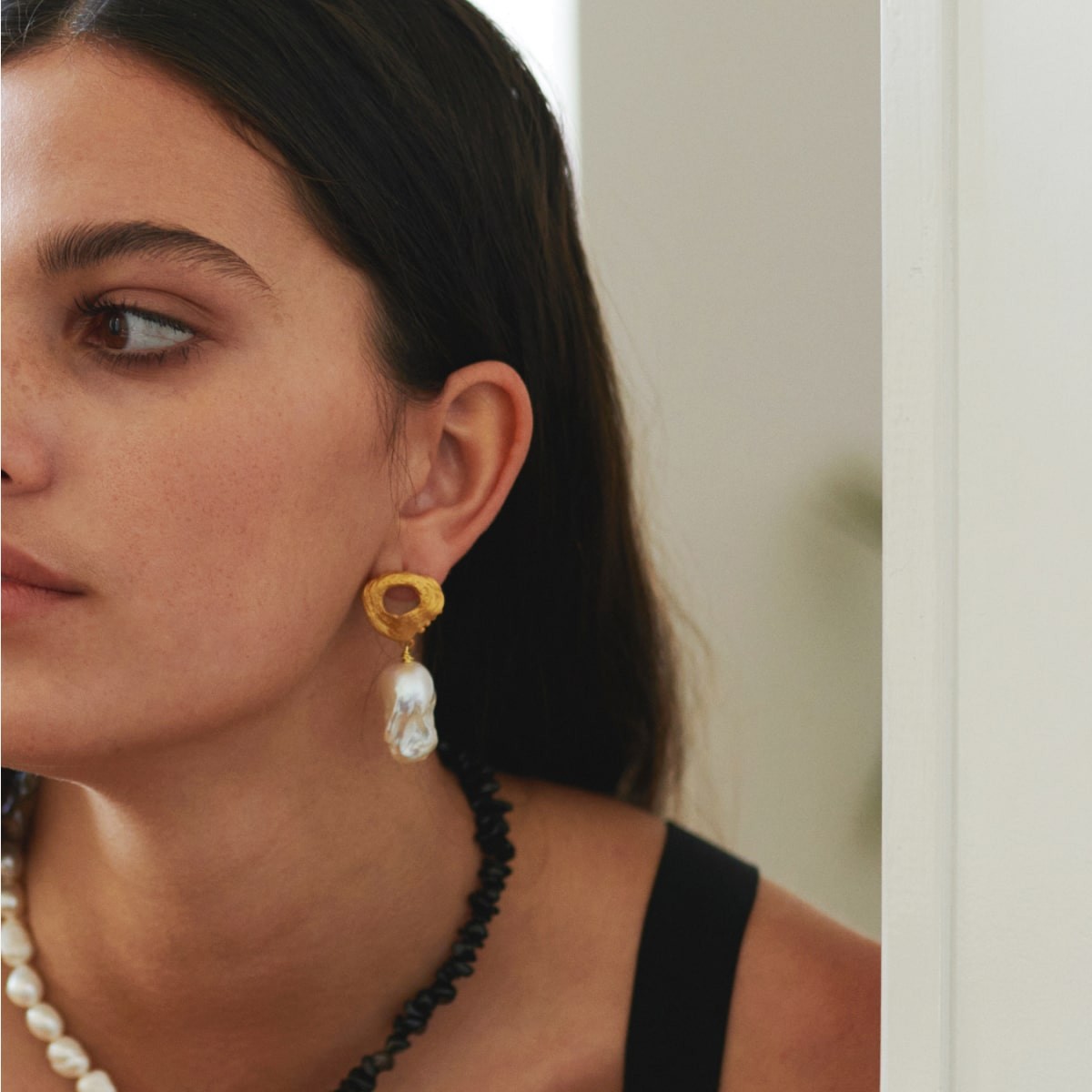 Lava Baroque Pearl Earrings - Ohrhänger - 24k vergoldet