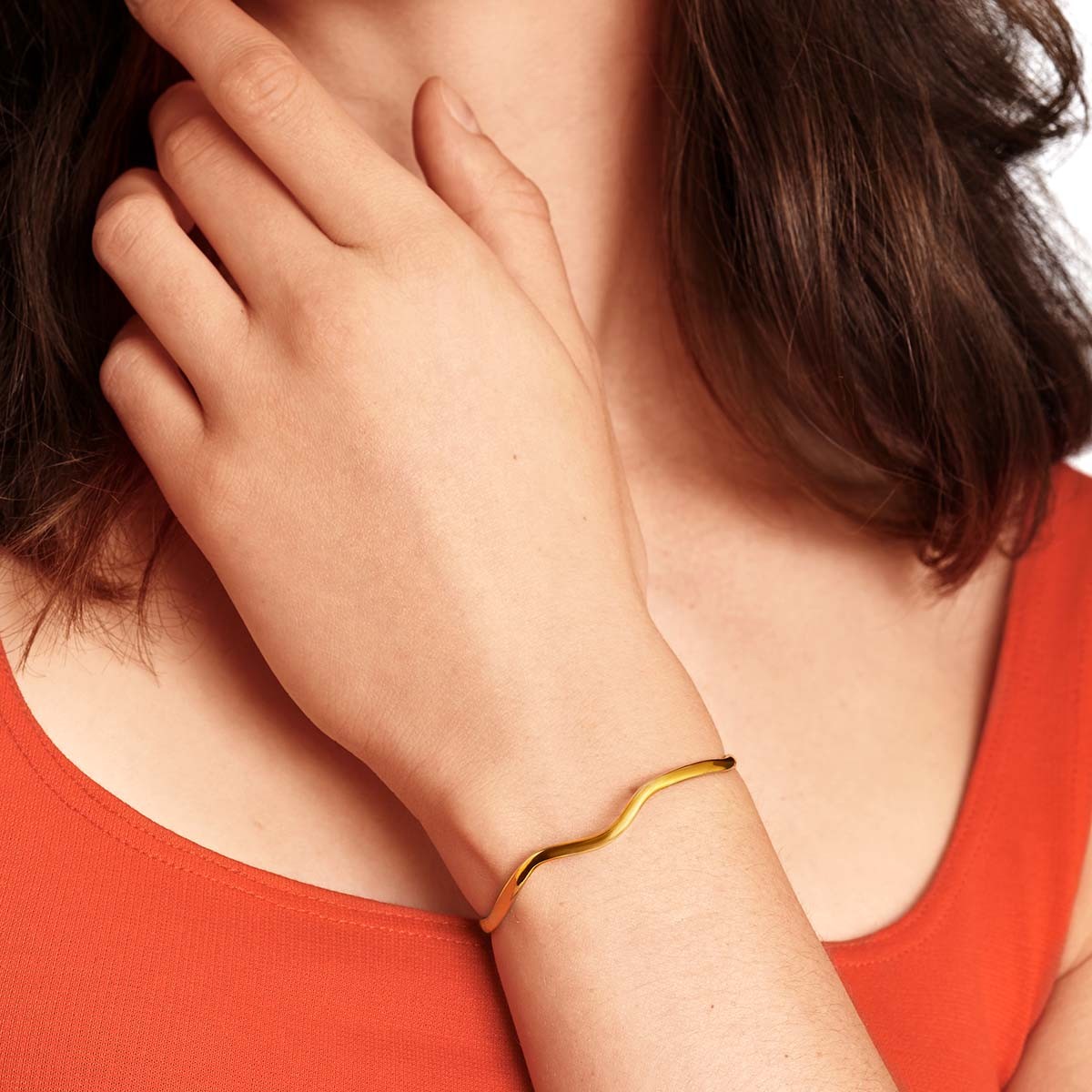 Curves Bracelet Goldplated - Armreifen - 22k vergoldet