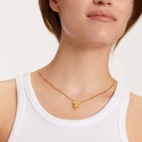 Vorschau: Klover Opal Medallion - Halskette - 24k vergoldet