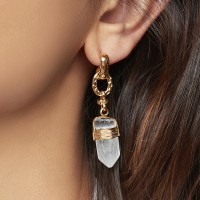 Vorschau: Rock Cristal - Ohrhänger - 24K vergoldet