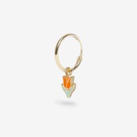 Vorschau: Tulip Orange - Single Ohrhänger - 18k vergoldet