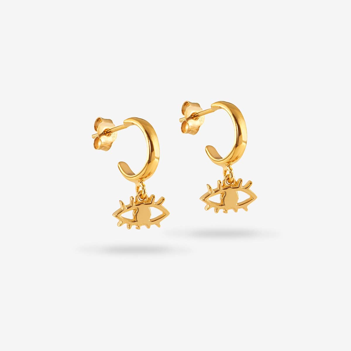 Eye Mini Hoop Earrings - Ohrhänger - 24k vergoldet