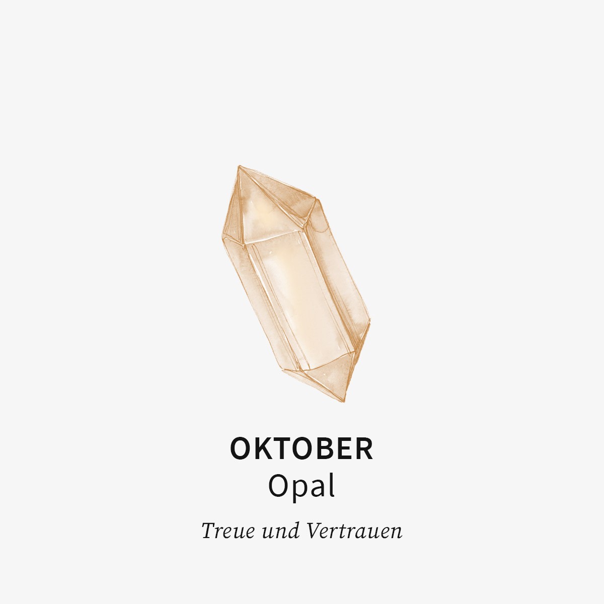Birthstone October - Halsketten - Silber