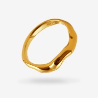 Vorschau: Curves Ring Goldplated - Ringe - 22k vergoldet