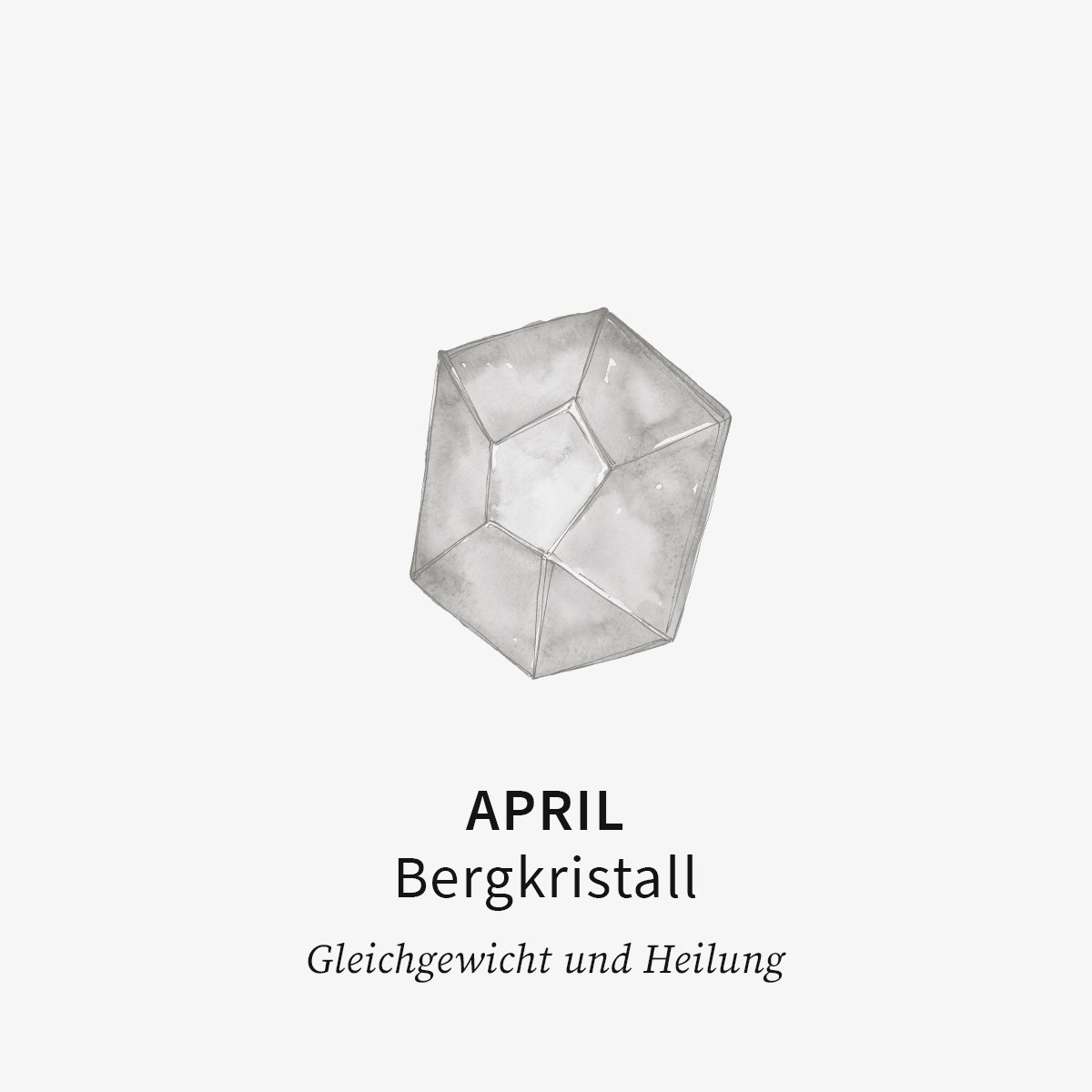 Birthstone April - Halsketten - 18k vergoldet
