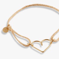 Vorschau: Lurex Cord Heart Gold - Armband - 14k Gold Filled