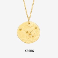 Vorschau: Constellation Cancer Medallion Gold - Halsketten - 18k vergoldet