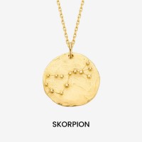 Vorschau: Constellation Scorpio Medallion Gold - Halsketten - 18k vergoldet