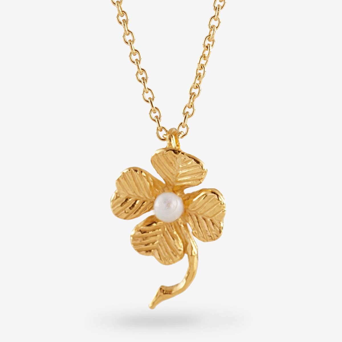 Klover Pearl - Necklace - 24k vergoldet