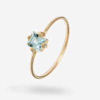 Vorschau: Baby D Carre Ring - Aqua