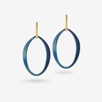 Vorschau: Halia Blue - Ohrhänger - 18k vergoldet