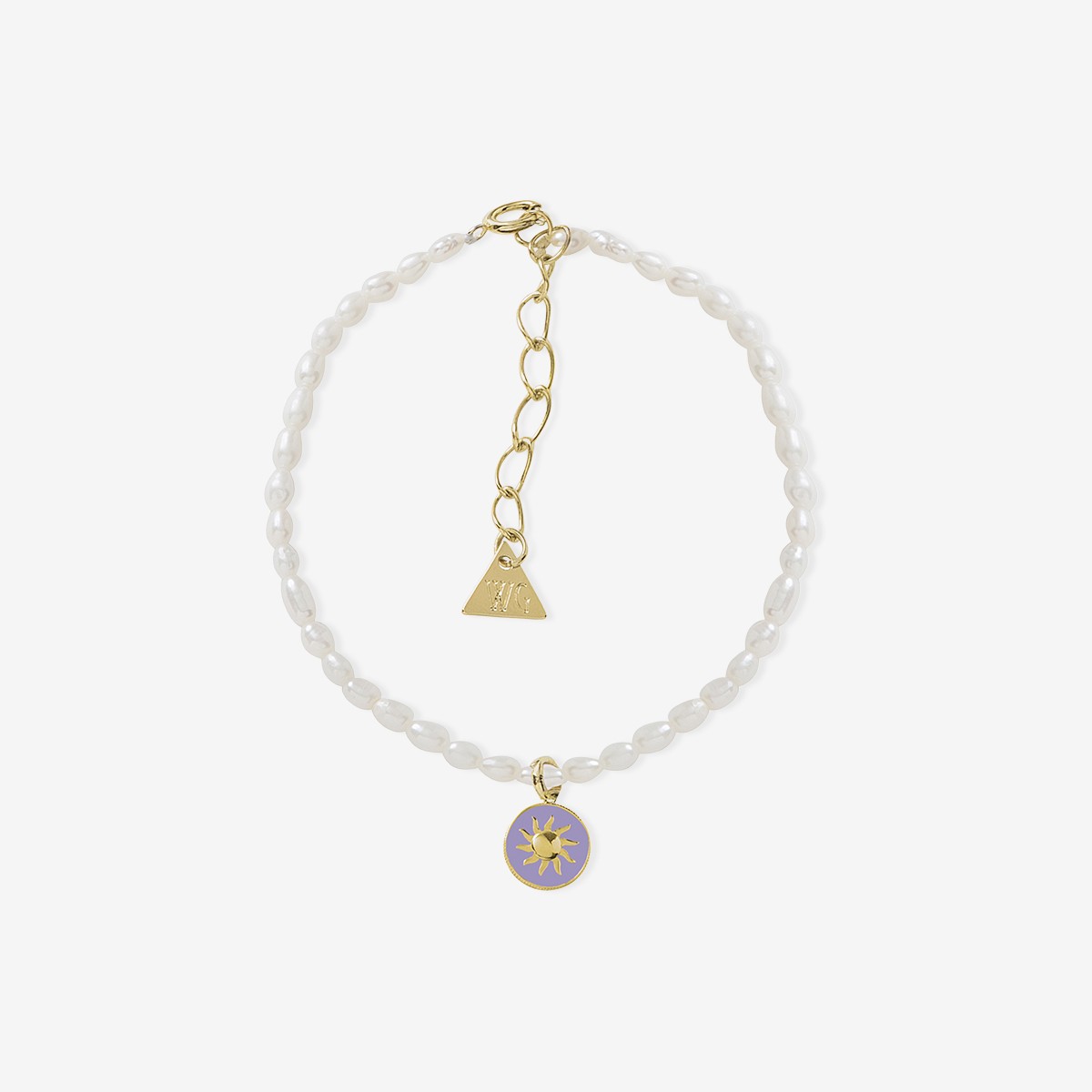 Tiny Cosmic Love Pearl Bracelet - Armbänder - 18k vergoldet