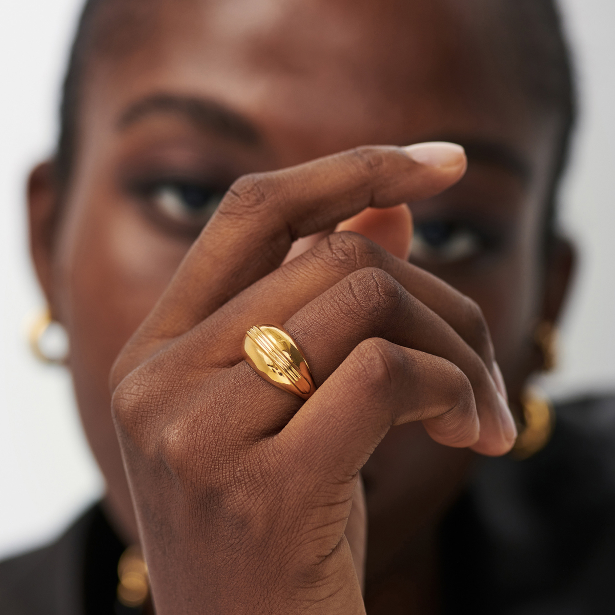 Gold Domed Sphere Ring – Ringe – 18k vergoldet