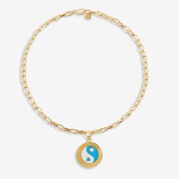 Vorschau: Yinyang Blue - Halskette - 18k vergoldet