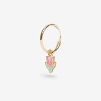 Vorschau: Tulip Pink - Single Ohrring - 18k vergoldet