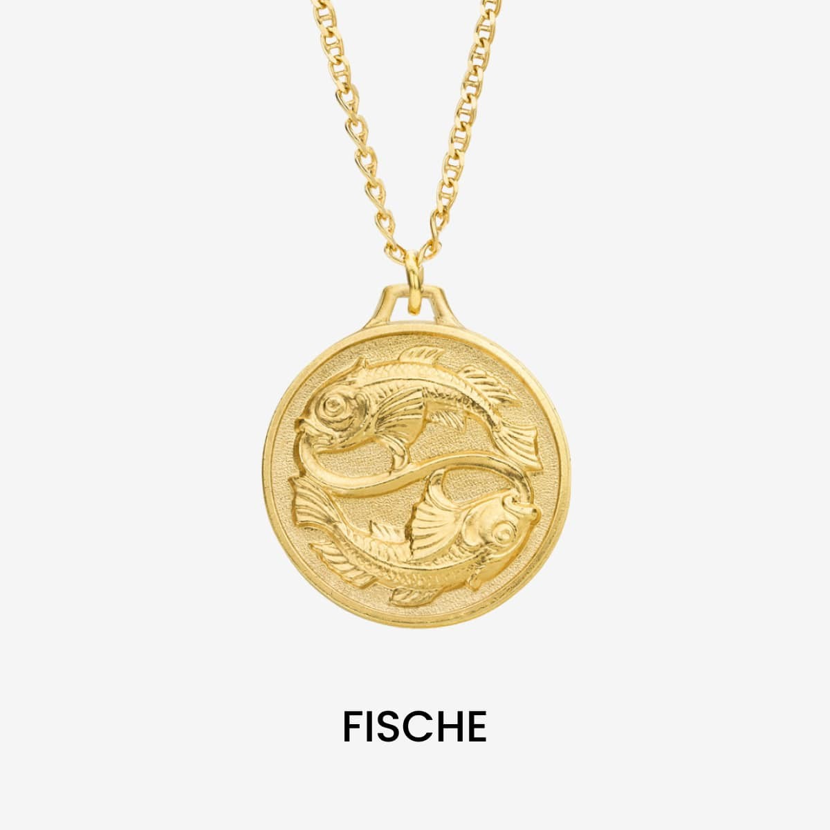 Zodiac Pisces Medallion Gold - Halsketten - 18k vergoldet