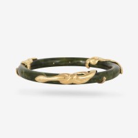 Vorschau: Cobra Jonc Green - Armreif - 24K vergoldet