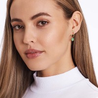 Vorschau: Clover Green - Single Ohrring - 18k vergoldet