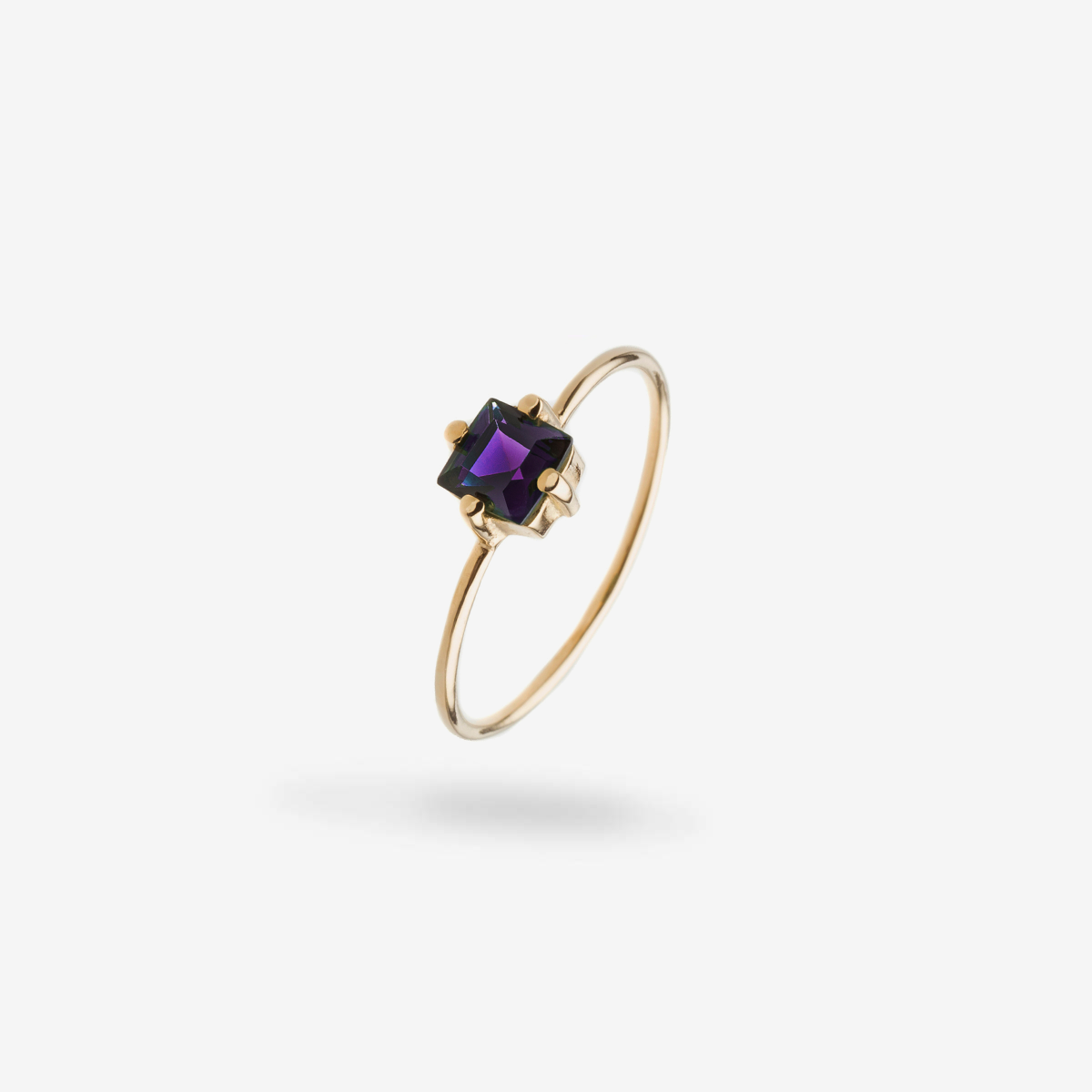 Baby D Carre amethyst - Ring - 14k Gold