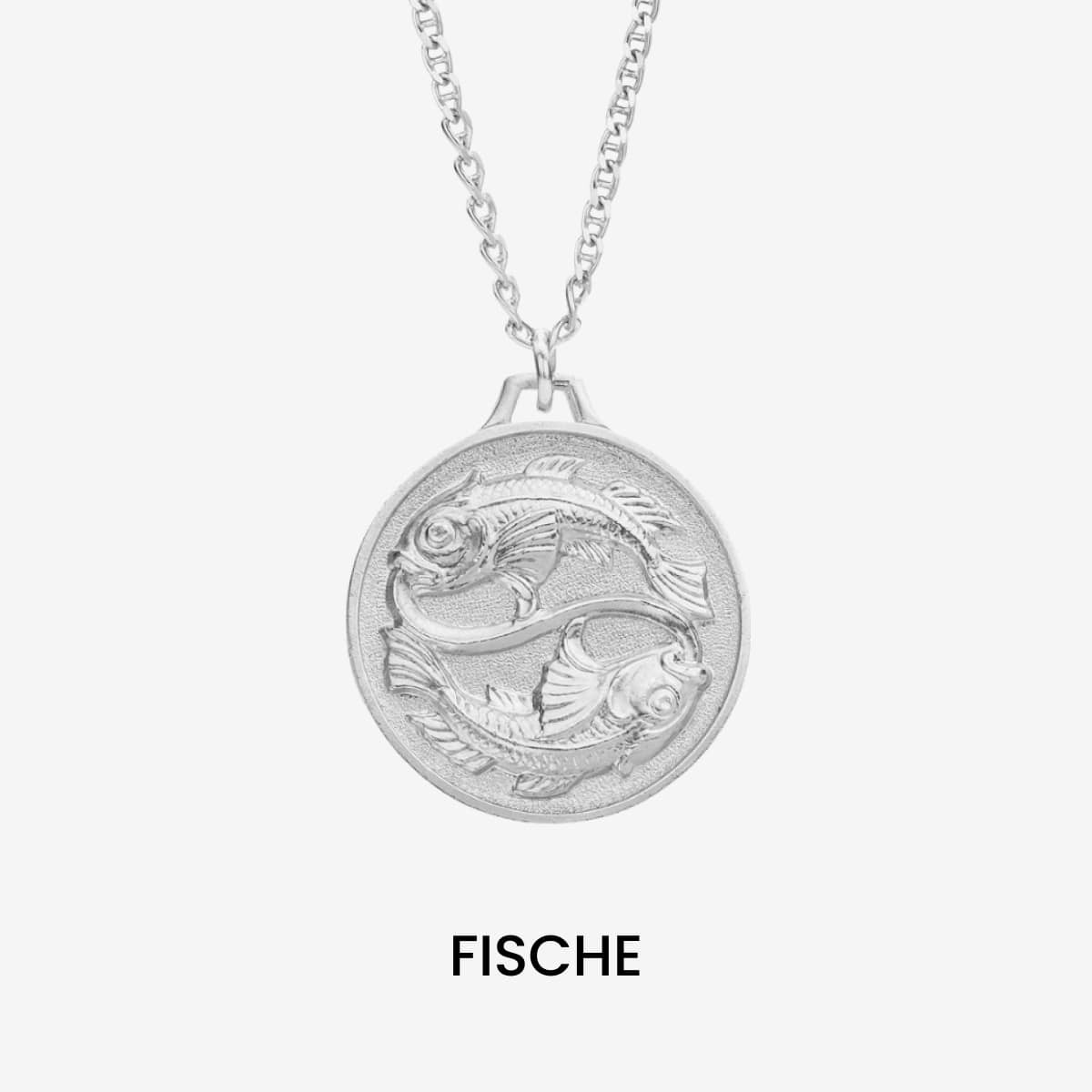 Zodiac Pisces Medallion Silver - Halsketten - Silber