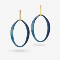 Vorschau: Halia Blue - Ohrhänger - 18k vergoldet