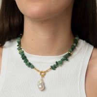 Vorschau: Prase Chain with Pearl - Halsketten - 18k vergoldet