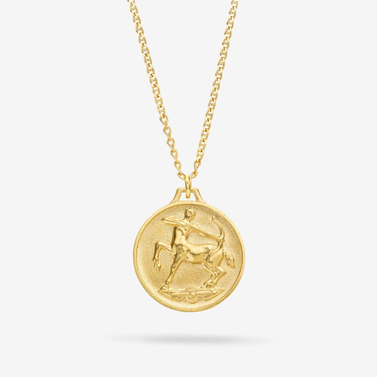Zodiac Sagittarius Medallion Gold