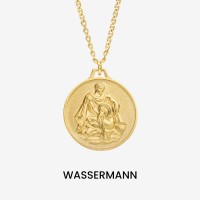 Vorschau: Zodiac Aquarius Medallion Gold - Halsketten - 18k vergoldet