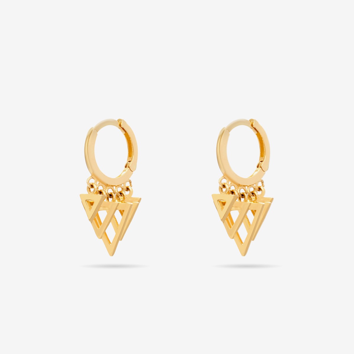 Triangle Charm - Creolen - 14k Gold