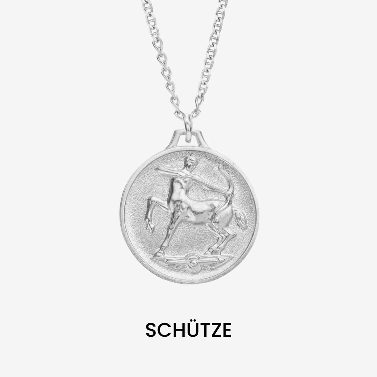 Zodiac Sagittarius Medallion Silver - Halsketten - Silber