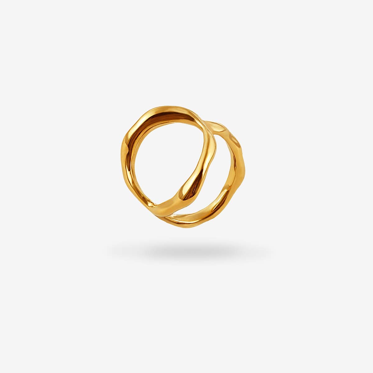 Curves Ring Big Goldplated - Ringe - 22k vergoldet