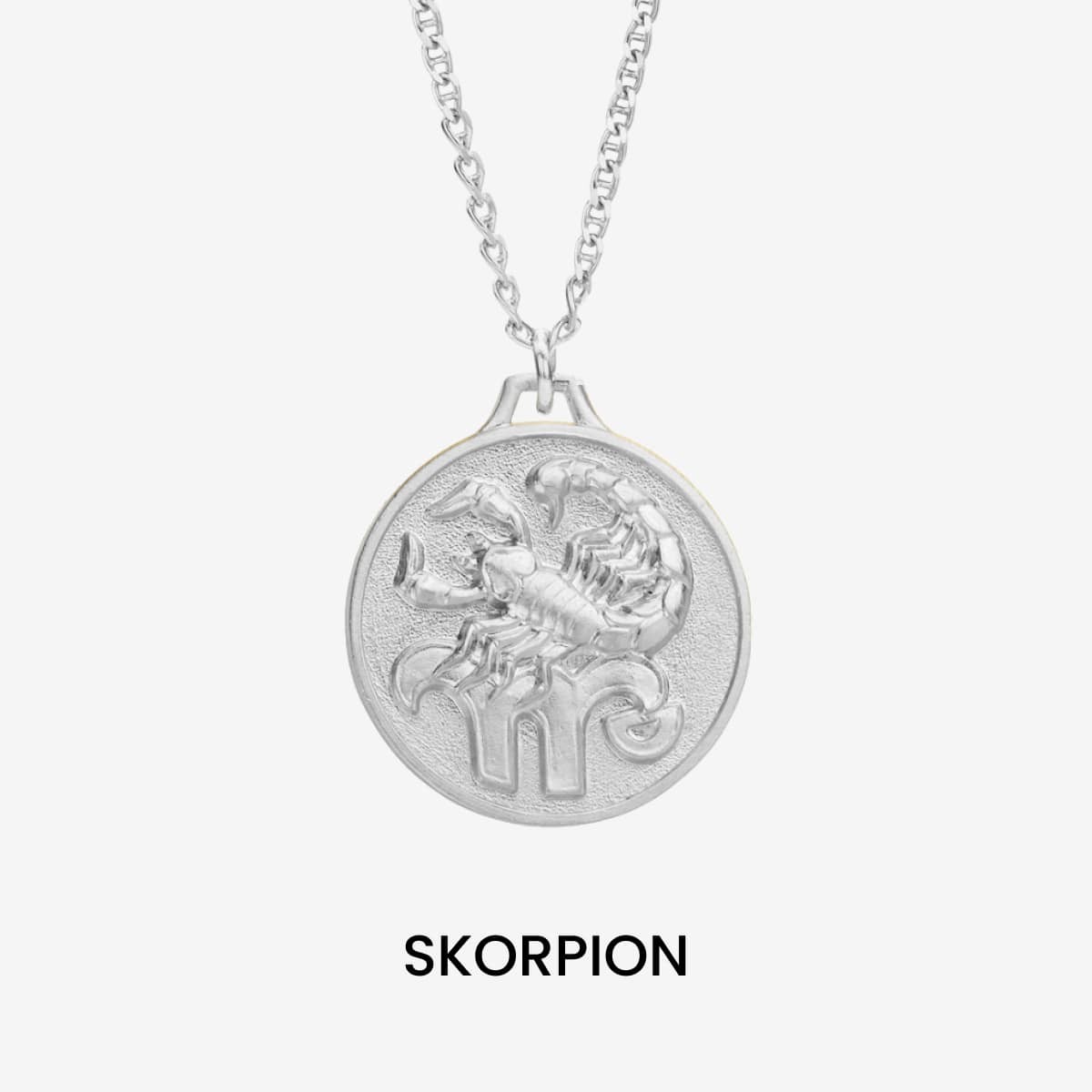 Zodiac Scorpio Medallion Silver - Halsketten - Silber