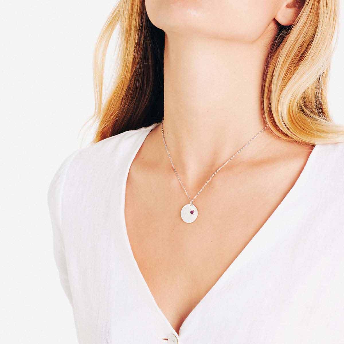 Birthstone July - Halsketten - 18k vergoldet