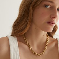Vorschau: Alma Necklace - Halsketten - 24k vergoldet