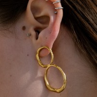 Vorschau: Curves Big Goldplated - Ohrhänger - 22k vergoldet