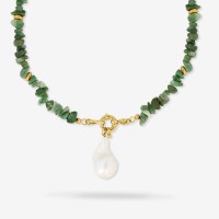 Vorschau: Prase Chain with Pearl - Halsketten - 18k vergoldet