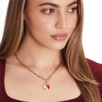 Vorschau: Yinyang Red - Halskette - 18k vergoldet