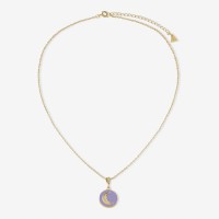 Vorschau: Gold Purple Bloom Cosmic Sparkle Necklace - Halsketten - 18k vergoldet