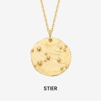 Vorschau: Constellation Taurus Medallion Gold - Halsketten - 18k vergoldet
