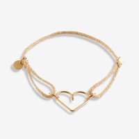 Vorschau: Lurex Cord Heart Gold - Armband - 14k Gold Filled