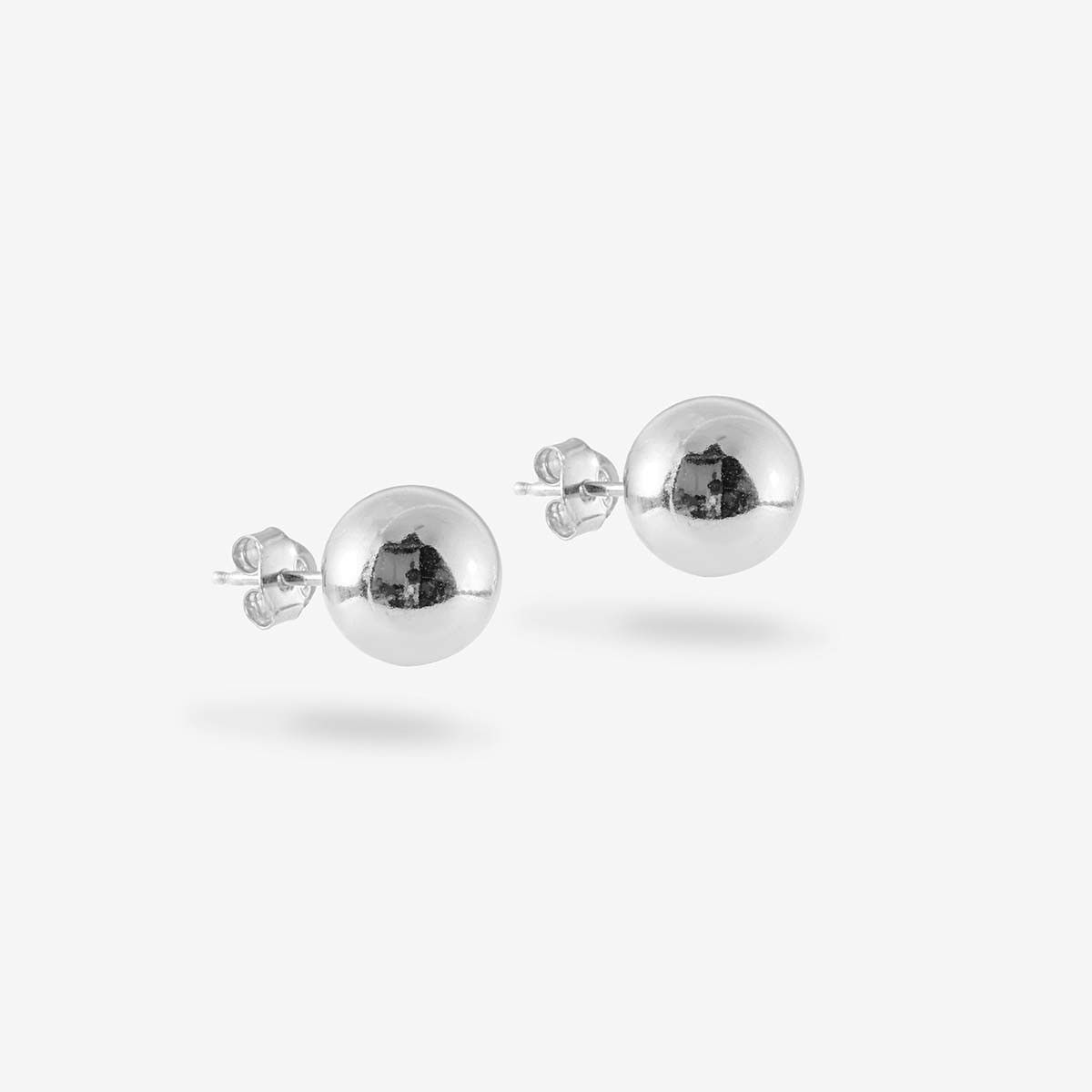 Medium Ball - Ohrstecker - Silber