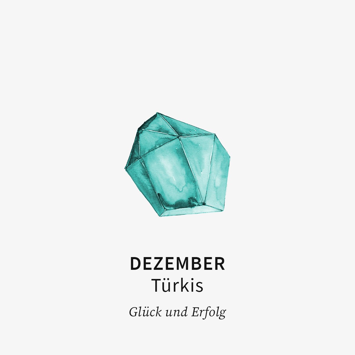 Birthstone December - Halsketten - 18k vergoldet