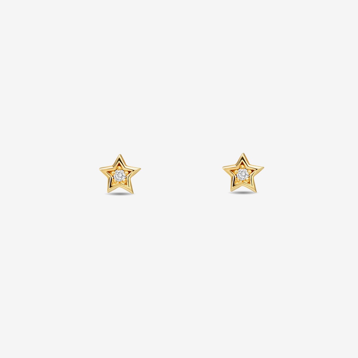 Diamond Star - Ohrstecker - 14k Gold