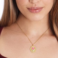 Vorschau: Tulip - Halskette - 18k vergoldet