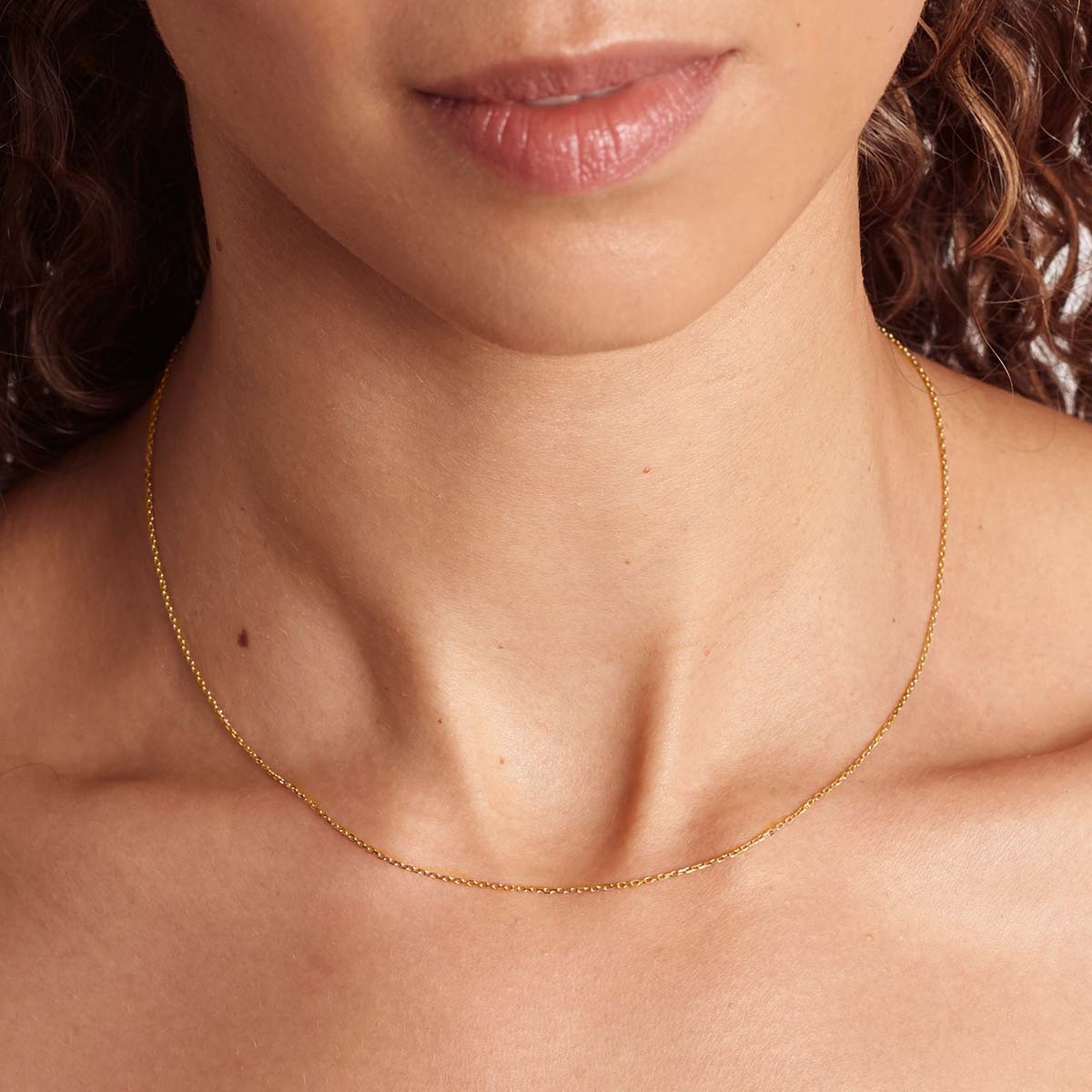 Essential Fine Long - Halskette - 14k Gold
